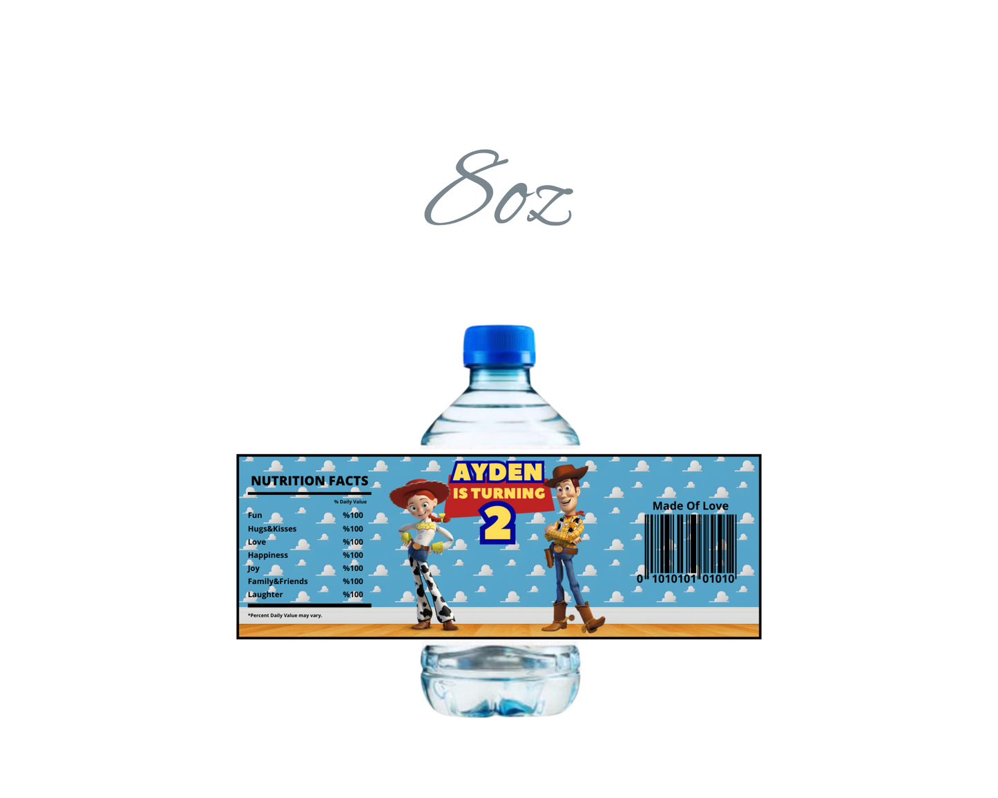 T.Story Theme Water Bottle Labels
