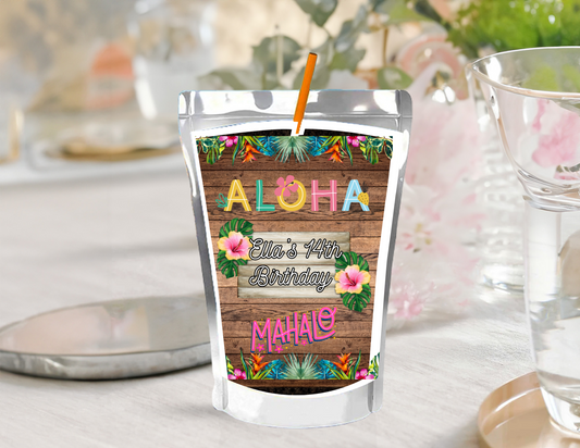 Hawaii Theme CapriSun Labels