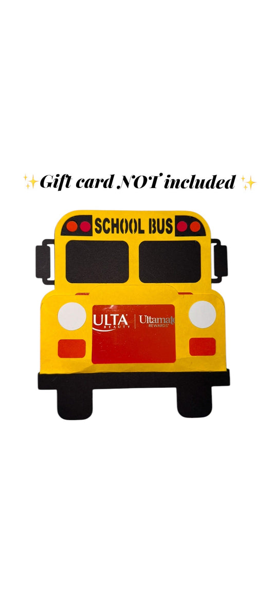 School Bus Gift Card Holder